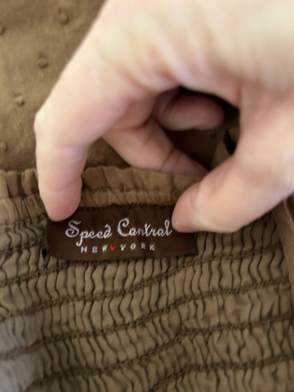 Speed Control Brown Embroidered Spaghetti-Strap Sundress - Picture 5 of 6
